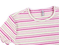 Kids ONLY strawberry pink/cloud dancer stribet boxy top